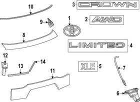 75441-30480 Toyota Genuine Nameplate