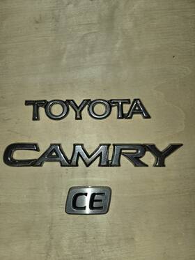 75443-aa020 Toyota 1997-2001 Camry Ce Rear Trunk Emblem Ornament Badge Logo Set Oem