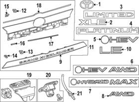 75444-0e320 Toyota Genuine Hatch Emblem