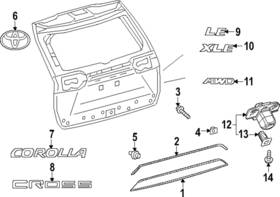 75445-0a020 Toyota Genuine Nameplate