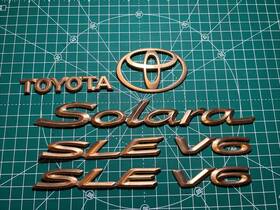 75447-aa040 Toyota 04 05 06 Solara Sle V6 Oem Gold Trunk Emblem Logo Badge Lot Used. C4