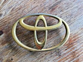 Abs-3 Toyota Gold Tone Emblem Logo Symbol Badge Trunk Rear Oem Abs 3 And Srsd
