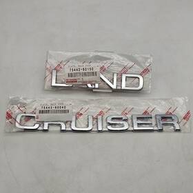 75442-60150 Toyota Genuine Parts Oem 98-03 Land Cruiser J100 Rear Emblem Badge Set Flaw Read