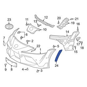 53141waa04 Toyota Oe Front Bumper Cover Emblem