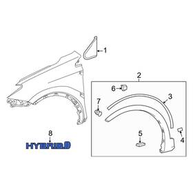 7536142031 Toyota Oe Front Right Fender Emblem