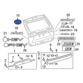 754400r170 Toyota Oe Rear Hatch Emblem