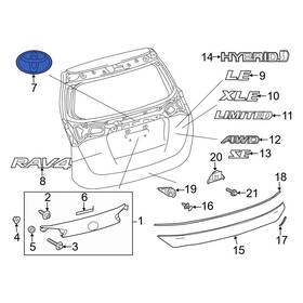 754430r070 Toyota Oe Rear Hatch Emblem