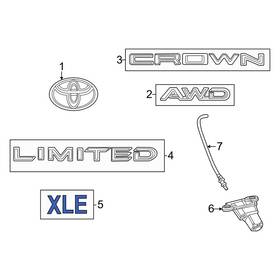 9097502238 Toyota Oe Rear Hatch Emblem
