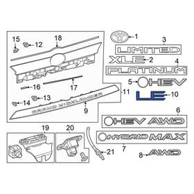 90975a2016 Toyota Oe Rear Hatch Emblem