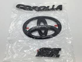 Pt948-12190-02 Toyota Oem Accessories Genuine Corolla Se Hatchback Black Blackout Emblem Overlays Pt948-12190-0