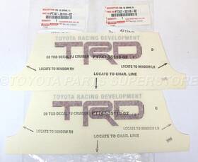 Pt747-35110-02 Toyota Fj Cruiser Special Edition C-pillar Trd Decal Set Of 2