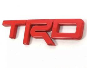 Pt413-35120-02 Trd For Toyota Tacoma Red Painted Emblem Metal New