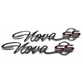 3031 Trim Parts Quarter Panel Emblems For 1965 Nova Ss Pair