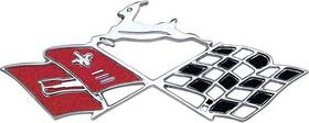 Cm2197 Trim Parts 1961-62 Impala Ss Cross Flag Console Shift Plate Emblem Made In The Usa