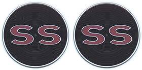 Cm2399 Trim Parts 1964 Chevrolet Impala Inch Ss Interior Door Panel Emblems Pair Made In The Usa