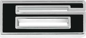Cm5185f Trim Parts Custom Inch 6 Emblem Adhesive Back Black Face With Chrome Edging Made In The Usa