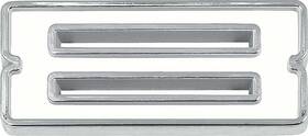 Cm5186j Trim Parts Custom Inch 8 Emblem Adhesive Back White Face With Chrome Edging Made In The Usa