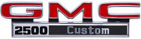 Cm9831 Trim Parts 1971-72 Gmc Pickup Truck Inch 2500 Custom Front Fender Emblems Pair Made In