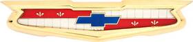 Tf300075 Trim Parts 1957 Chevrolet Bel Air Trunk Emblem And Bezel Assembly Gold Made In The