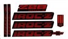 Unbranded Black Red Gen Camaro Iroc Emblem Set Rocker Bumper