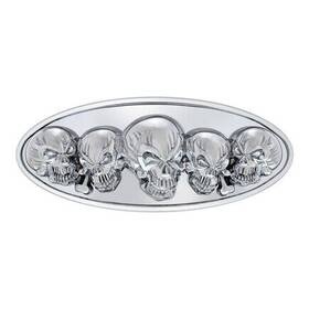 10963 United Pacific Emblem Chrome Oval 3 D Skull