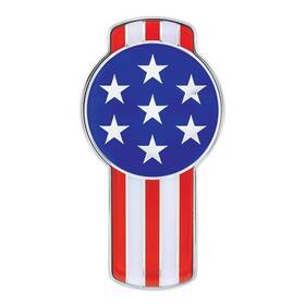 10966 United Pacific Emblem Inch Usa Flag Chrome Die Cast Side Vent