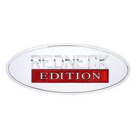 11019 United Pacific Emblem Chrome Oval Inch Redneck Edition