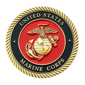 22977 United Pacific Emblem 1 3/4 Inch U.s. Military Adhesive Metal Medallion