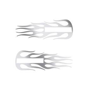 29118 United Pacific Hood Emblem Accent Flame Stainless For All Kenworth