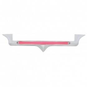 32713 United Pacific Hood Emblem Chrome With 24 Led Inch Glo Light Bar Red