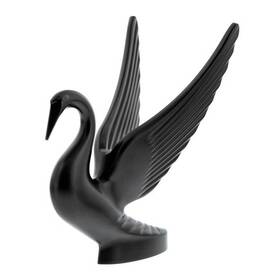 72016 United Pacific Hood Ornament Black Swan Design Stud Mount Die Cast