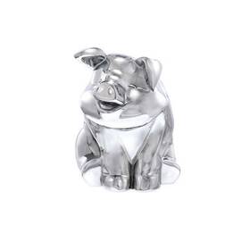 72046 United Pacific Hood Ornament Chrome Die Cast Sitting Pig Design