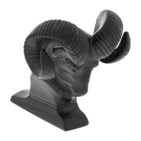 72052 United Pacific Hood Ornament Matte Black Die Cast Bighorn