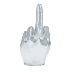 72054 United Pacific Hood Ornament Aluminum Chrome Finish Finger Design