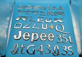 55294924 Universal Bulk Lot 40 Emblem Letters #s Badge Name Assortment Bmw Volvo Infiniti Jeep