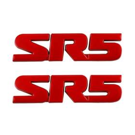 Upauto 740646173576 Sr5 Emblem Side/rea V6 Trunk Decal Metal Sticker 3.74 Inch X 1 Red