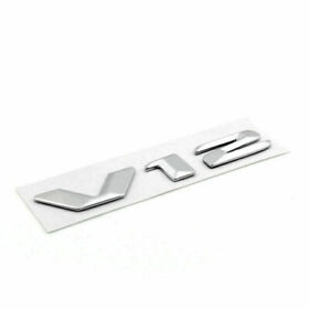 Decal-0040-chrome V12 Chrome Side Emblem Letters Badge Decal Letter Fit Benz S Sl Amg Uyu
