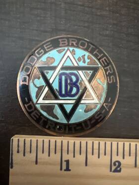 F18-16400-e Vamp Dodge Brothers Detroit Usa Radiator Emblem 1.5 Inch Diameter 1917-1925