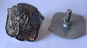 F1-16400-e Vintique Ahren Fox Fire Engine Truck Medallion / Emblem Set