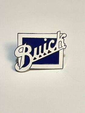 F4-16400-e Vintique Buick Metal Emblem 1.4 Inch High By 1.8 Wide With Mounting Stud