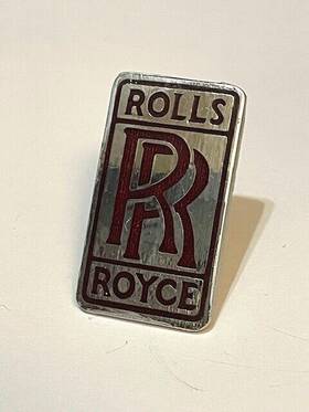 F73-16400-e Vintique Rolls Royce Medallion / Emblem 1.8 Inch High By .8 Wide With Mtng Stud