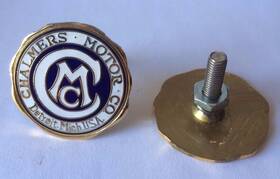 F8-16400-e Vintique Chalmers Motor Co Detroit Michigan Medallion Emblem Set 1-1/4 Inch Dia