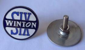 F86-16400-e Vintique Winton Six Car Medallion / Emblem Set 1-3/8 Inch Diameter