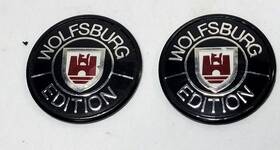 165853675 Volkswagen Inch Wolfsburg Edition Fender Emblem/ Badge Pair Oe Vw Mk2 Golf