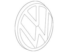 17a-853-675-f-jzq Volkswagen Genuine Deck Lid Emblem