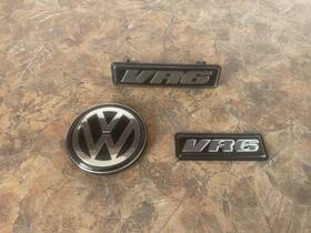 1h6-853-675-b Volkswagen Vw Golf Mk3 Rare Vr6 Highline Euro Genuine Oem Emblem Badges Set