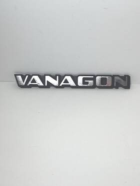 253853689c Volkswagen Vintage Vw Vanagon Rear Emblem Badge Chrome And Black Plastic In Guc