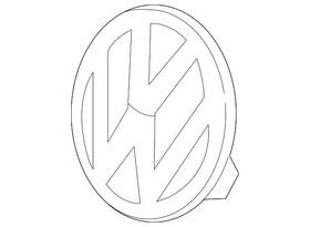 3d0-853-601-f-jza Volkswagen Genuine Emblem