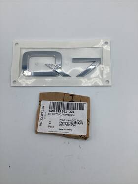 4m08537412zz Volkswagen 2017-2024 Audi Q7 Emblem Silver Chrome Rear Trunk New Oem