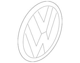 5nn-853-687-a-2zz Volkswagen Genuine Nameplate